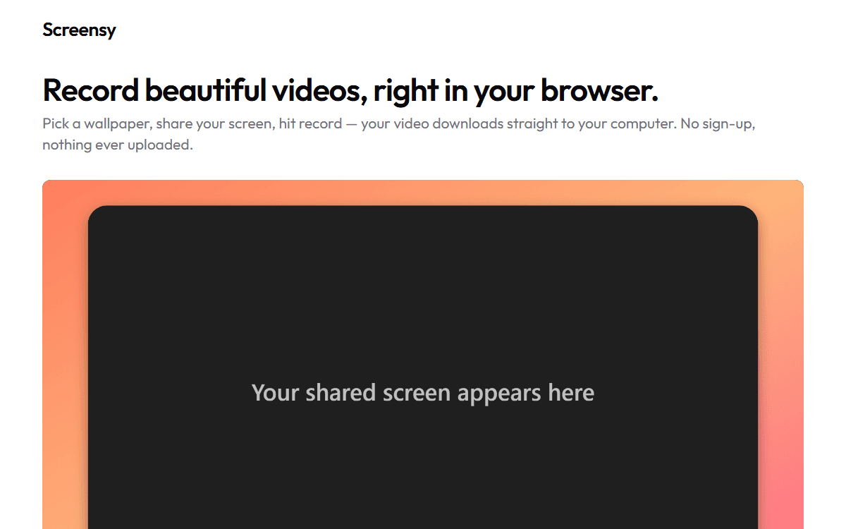 Screensy screenshot